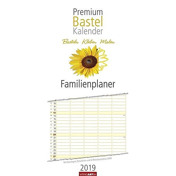 Premium Bastelkalender Familienplaner 2019