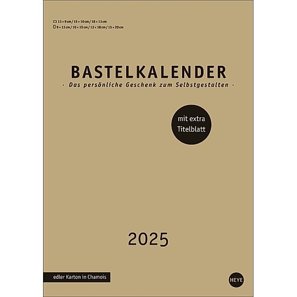 Premium-Bastelkalender gold A4 2025