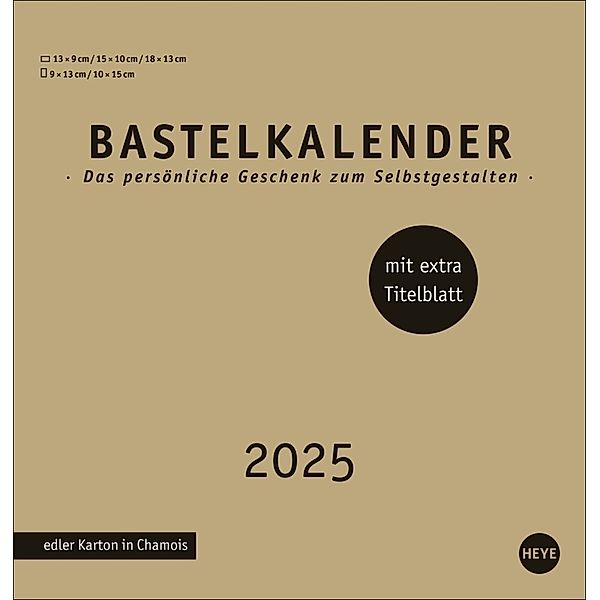 Premium-Bastelkalender gold mittel 2025