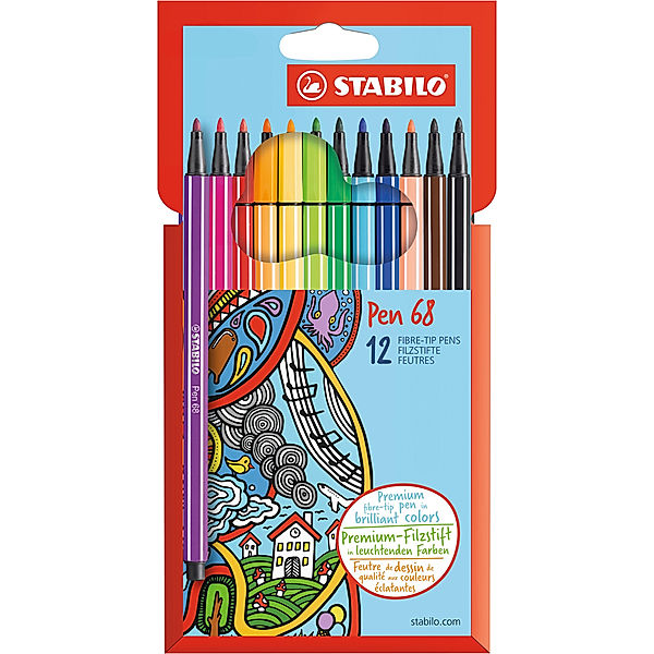 STABILO® Premium-Filzstift STABILO® Pen 68 12er-Pack