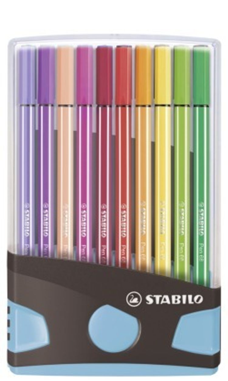 Premium-Filzstift - STABILO Pen 68 Colorparade - 20er Tischset in anthrazit  hellblau - mit 20 verschiedenen Farben | Weltbild.de