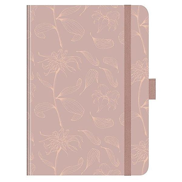 Premium Notes Big Rose Gold Flowers