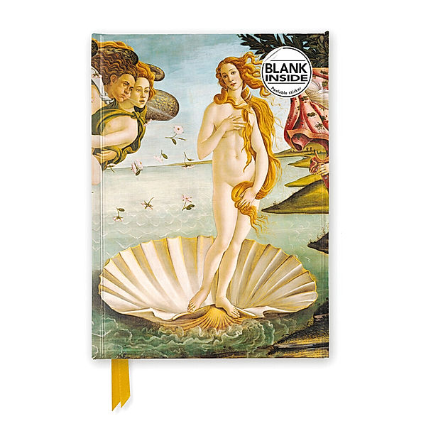 Premium Notizbuch Blank DIN A5: Sandro Botticelli, Die Geburt der Venus, Flame Tree Publishing