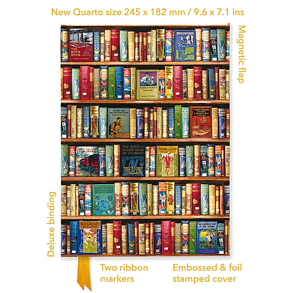 Premium Notizbuch Quartformat: Bodleian Library, Bücherregal Hobby und Zeitvertreib, Flame Tree Publishing