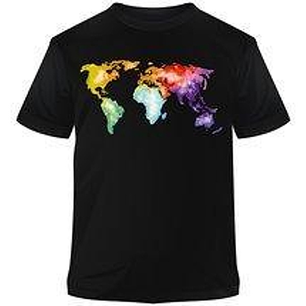 Premium-T-Shirt Welt bunt aquarell