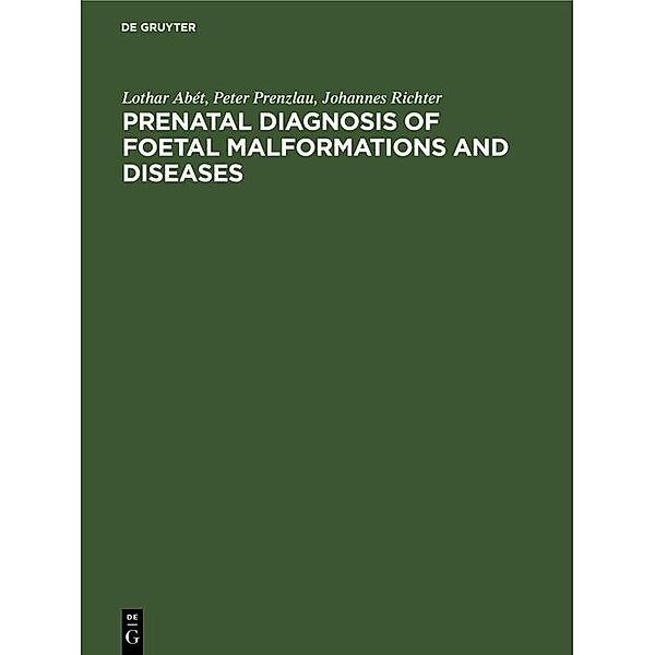 Prenatal Diagnosis of Foetal Malformations and Diseases, Lothar Abét, Peter Prenzlau, Johannes Richter