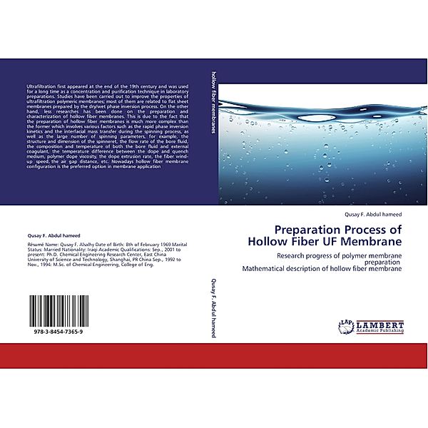 Preparation Process of Hollow Fiber UF Membrane, Qusay F. Abdul Hameed