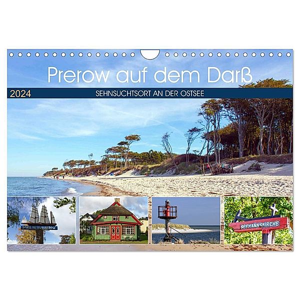 Prerow auf dem Darss - Sehnsuchtsort an der Ostsee (Wandkalender 2024 DIN A4 quer), CALVENDO Monatskalender, Holger Felix
