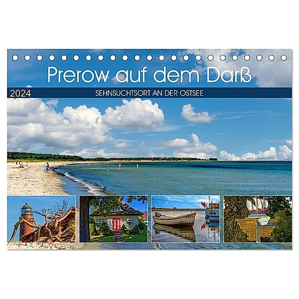 Prerow auf dem Darß - Sehnsuchtsort an der Ostsee (Tischkalender 2024 DIN A5 quer), CALVENDO Monatskalender, Holger Felix