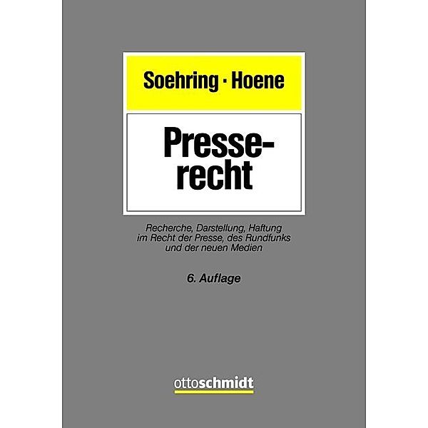 Presserecht, Jörg Soehring, Verena Hoene