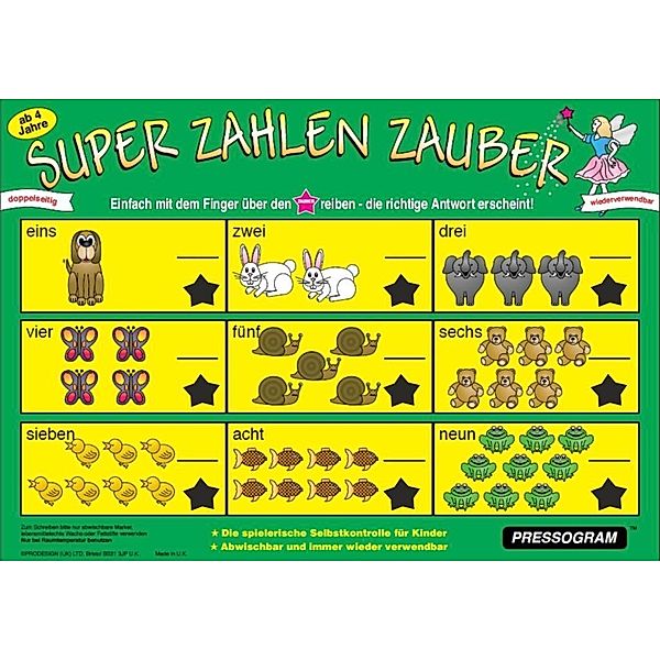 PRESSOGRAM Zaubertafel - Super Zahlen Zauber, Bernhard Stubenrauch