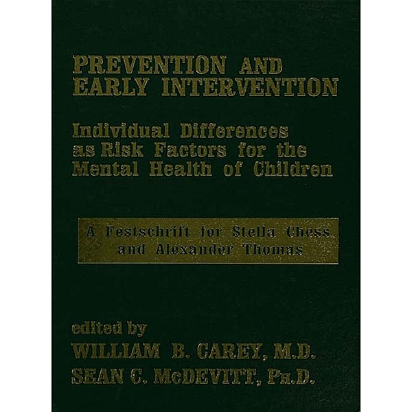 Prevention And Early Intervention, William B. Carey, Sean C. Mcdevit