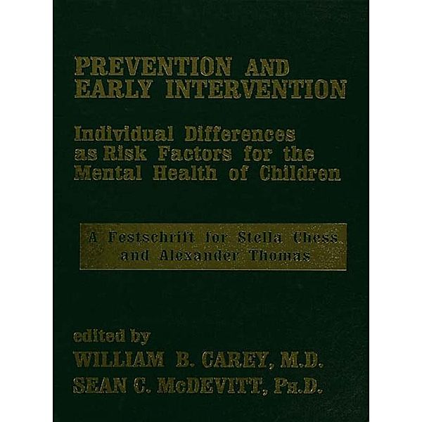 Prevention And Early Intervention, William B. Carey, Sean C. Mcdevit