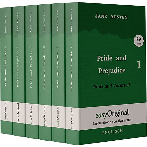 Pride and Prejudice / Stolz und Vorurteil - 6 Teile Hardcover (mit kostenlosem Audio-Download-Link), 6 Teile, Jane Austen