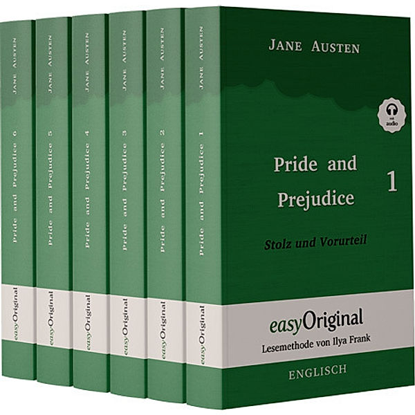 Pride and Prejudice / Stolz und Vorurteil - 6 Teile Softcover - (Buch +MP3 Audio-CD) - Lesemethode von Ilya Frank - Zweisprachige Ausgabe Englisch-Deutsch, m. 6 Audio-CD, m. 6 Audio, m. 6 Audio, 6 Teile, Jane Austen