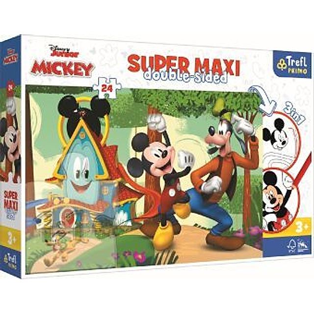 Primo Super Maxi Puzzle 24 Teile und Malvorlage Mickey Mouse | Weltbild.de
