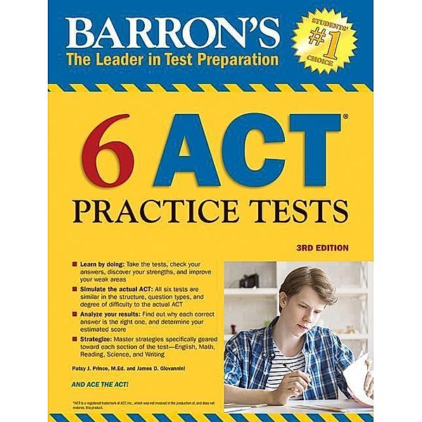 Prince, P: Barron's 6 ACT Practice Tests, Patsy Prince, James D. Giovannini