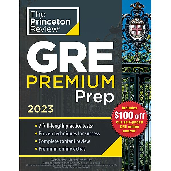 Princeton Review GRE Premium Prep, 2023 / Graduate School Test Preparation, The Princeton Review