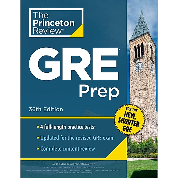 Princeton Review GRE Prep, 36th Edition / Graduate School Test Preparation, The Princeton Review