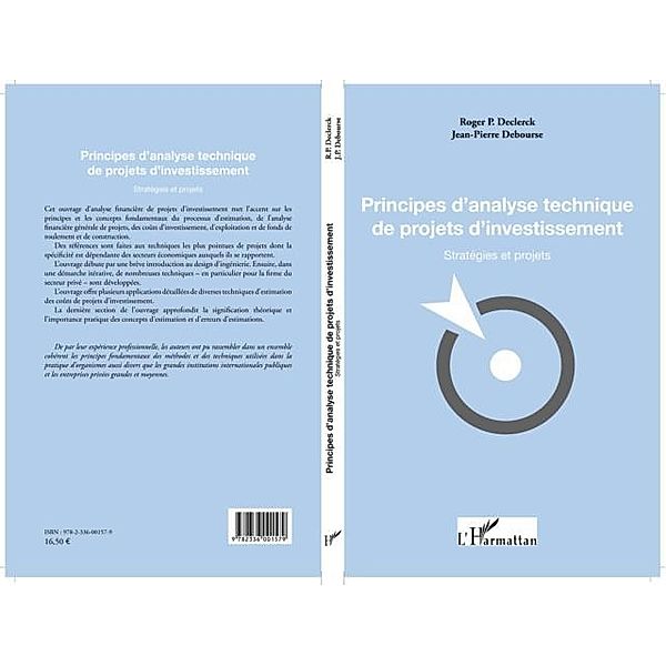 Principes d'analyse technique de projets d'investissement / Hors-collection, Roger P. Declerck