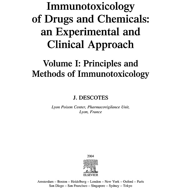 Principles and Methods of Immunotoxicology, Jacques Descotes