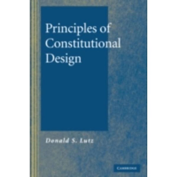 Principles of Constitutional Design, Donald S. Lutz