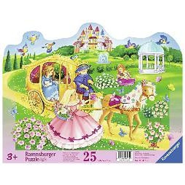 Prinzessinnen im Schlossgarten Kontur-Rahmenpuzzle 25 Teile