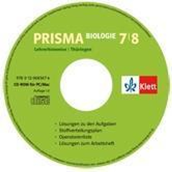 Prisma Biologie. Lehrerhinweise auf CD-ROM 7. und 8. Schuljahr. Ausgabe für Thüringen