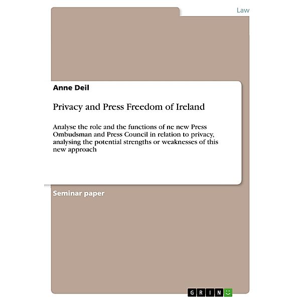 Privacy and Press Freedom of Ireland, Anne Deil