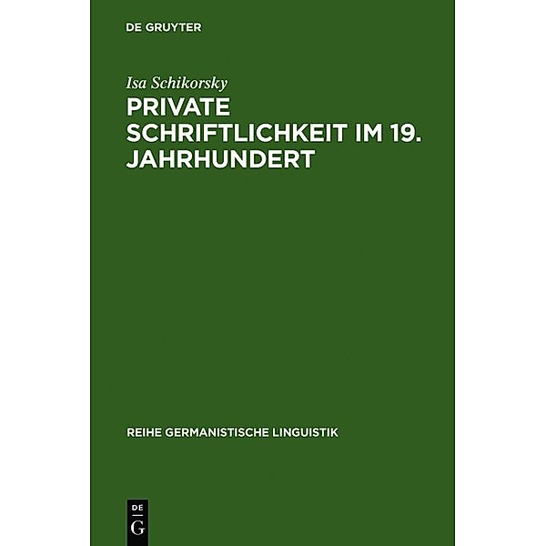 Private Schriftlichkeit im 19. Jahrhundert, Isa Schikorsky