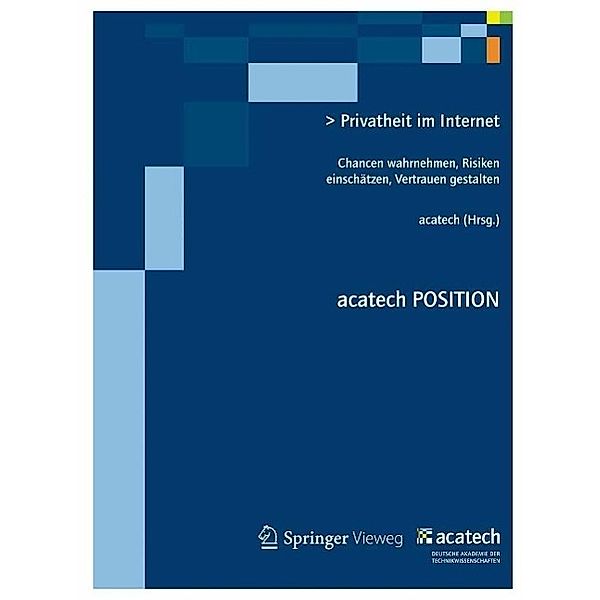 Privatheit im Internet / acatech POSITION