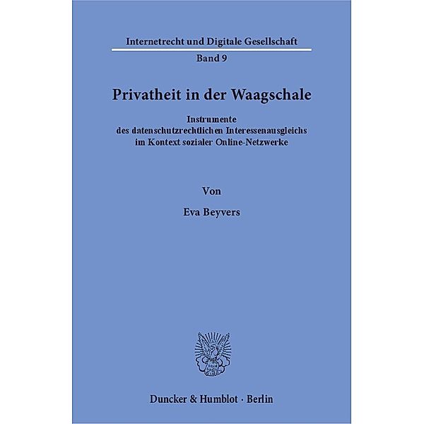 Privatheit in der Waagschale., Eva Beyvers