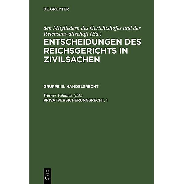 Privatversicherungsrecht, 1