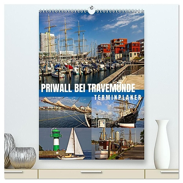 Priwall bei Travemünde - Terminplaner (hochwertiger Premium Wandkalender 2025 DIN A2 hoch), Kunstdruck in Hochglanz, Calvendo, Holger Felix