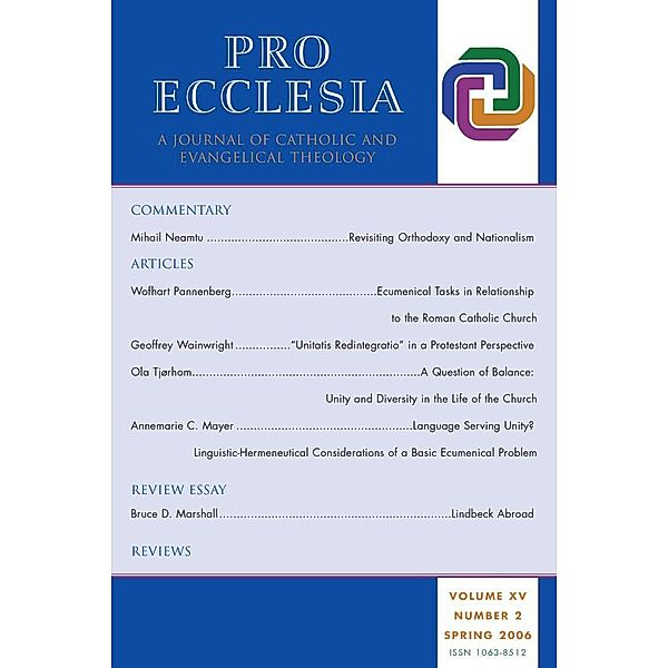 Pro Ecclesia: Pro Ecclesia Vol 15-N2, Pro Ecclesia