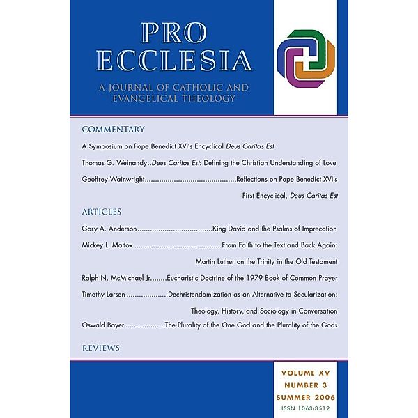 Pro Ecclesia: Pro Ecclesia Vol 15-N3, Pro Ecclesia