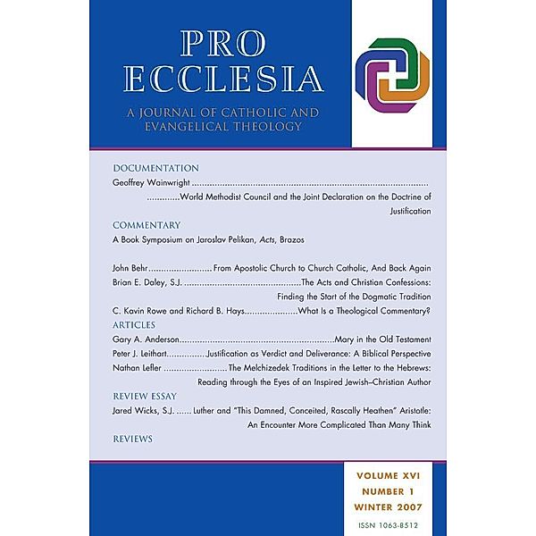Pro Ecclesia: Pro Ecclesia Vol 16-N1, Pro Ecclesia