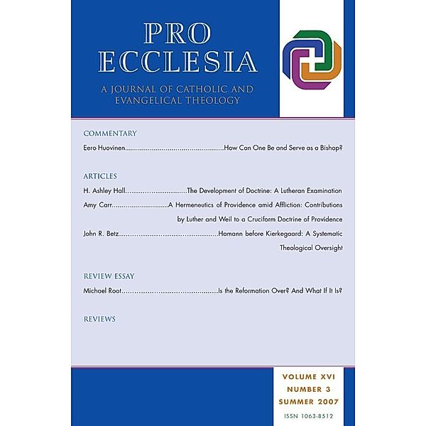 Pro Ecclesia: Pro Ecclesia Vol 16-N3, Pro Ecclesia