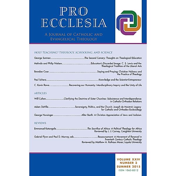 Pro Ecclesia: Pro Ecclesia Vol 24-N3, Joseph Mangina