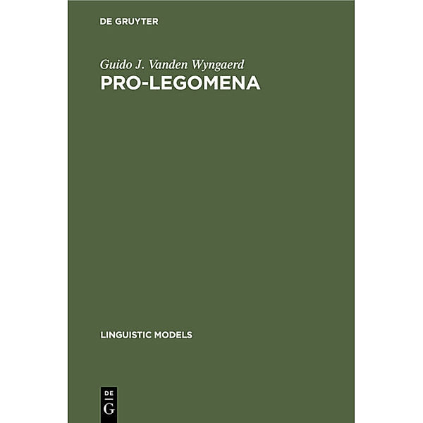 PRO-legomena, Guido J. Vanden Wyngaerd