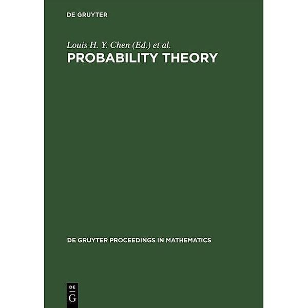 Probability Theory / De Gruyter Proceedings in Mathematics