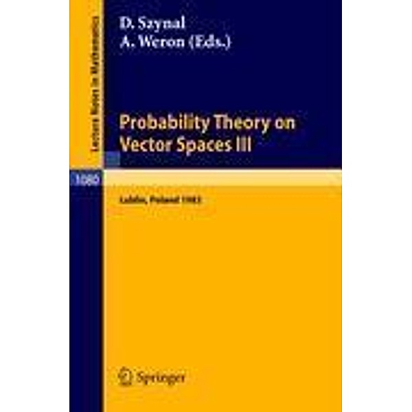 Probability Theory on Vector Spaces III