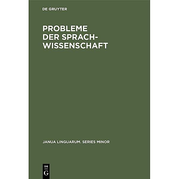 Probleme der Sprachwissenschaft