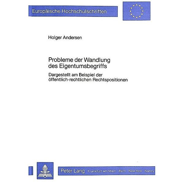 Probleme der Wandlung des Eigentumsbegriffs, Holger Andersen