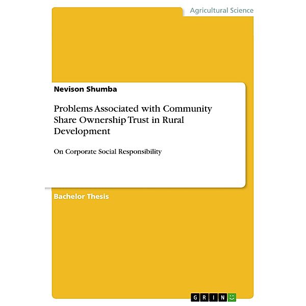 Problems Associated with Community Share Ownership Trust in Rural Development, Nevison Shumba
