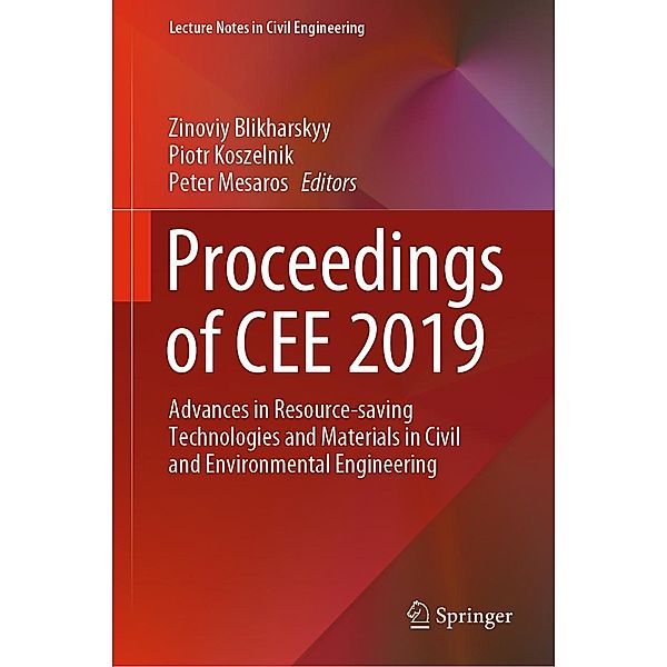 Proceedings of CEE 2019 / Lecture Notes in Civil Engineering Bd.47