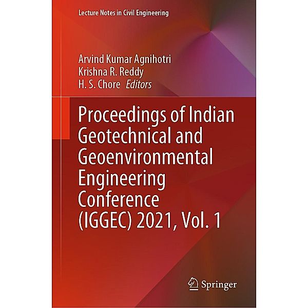 Proceedings of Indian Geotechnical and Geoenvironmental Engineering Conference (IGGEC) 2021, Vol. 1 / Lecture Notes in Civil Engineering Bd.280