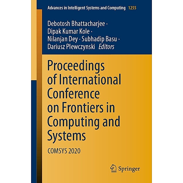 Proceedings of International Conference on Frontiers in Computing and Systems / Advances in Intelligent Systems and Computing Bd.1255