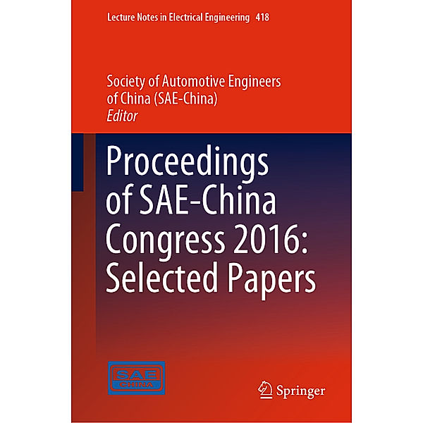 Proceedings of SAE-China Congress 2016: Selected Papers