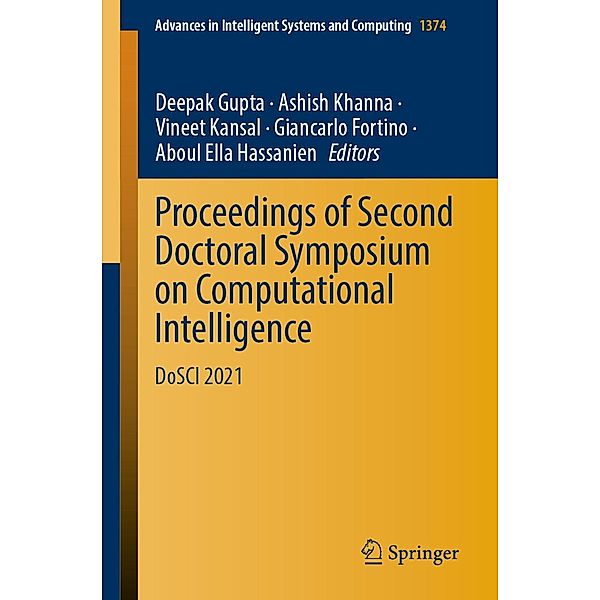 Proceedings of Second Doctoral Symposium on Computational Intelligence / Advances in Intelligent Systems and Computing Bd.1374